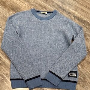 Scotch & Soda Men's Heather Blue Crewneck Sweater